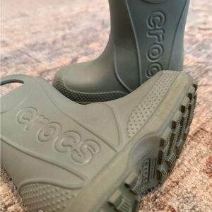 CROCS Olive Green Kids' Boots